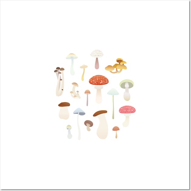 dreamy mushrooms Wall Art by Noristudio